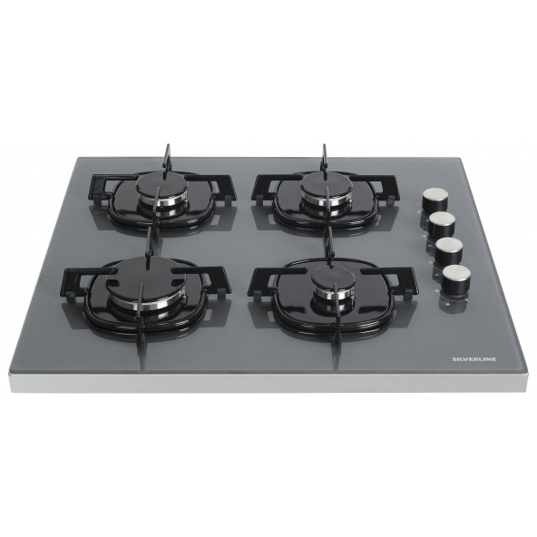 Silverline FS5730E6S01 Gri Cam Set Üstü Ocak ürün görseli 1