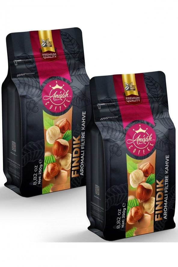 Anişah Fındık Aromalı Filtre Kahve 2 X 250 Gr 2li Set ürün görseli 1