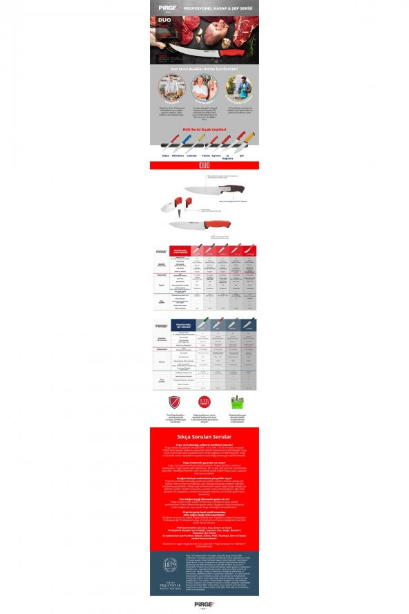 Pirge Ecco Şef Baba Bıçak Seti 35175 - Resim 2