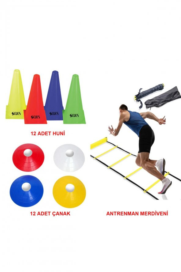 Avessa 25'li Antrenman Seti-12'li Çanak 12'li Huni 4 mt Merdiven ürün görseli 1