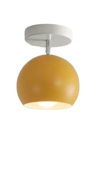 Rsylight Metal Retro Sarı Tavan Plofyoner 180 Derece Hareketli Modern Spor Avize Çap:20 cm ürün görseli 1