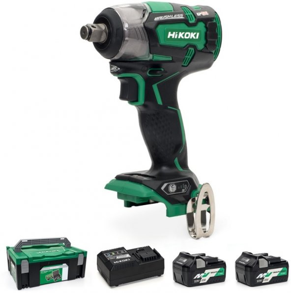Hikoki WR18DBDL2 18Volt  5.0 AH Li-ion Çift Akülü Kömürsüz Profesyonel Somun Sıkma Makinesi ürün görseli 1