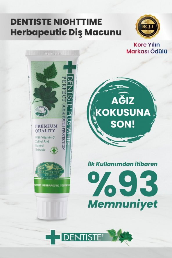 Dentiste Plus Nighttime Herbapeutic Diş Macunu 100gr - Resim 2