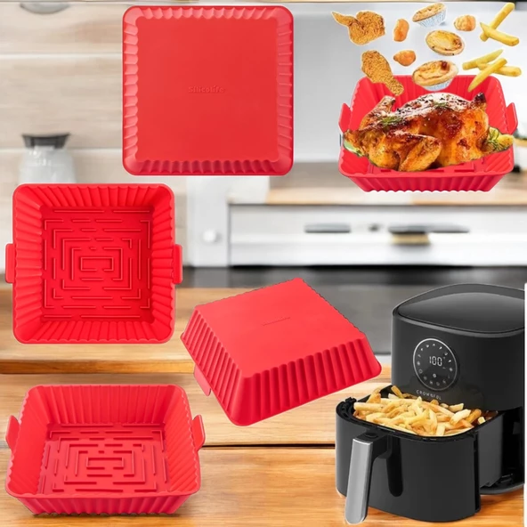Kare Airfryer Pişirme Kabı - Resim 2
