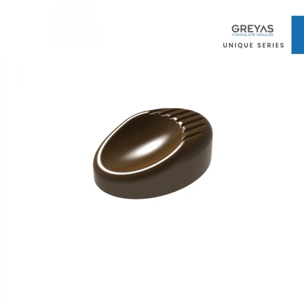 Polikarbon Oval Pralin Çikolata Kalıbı 10.5 gr | Cm-1458 ürün görseli 1