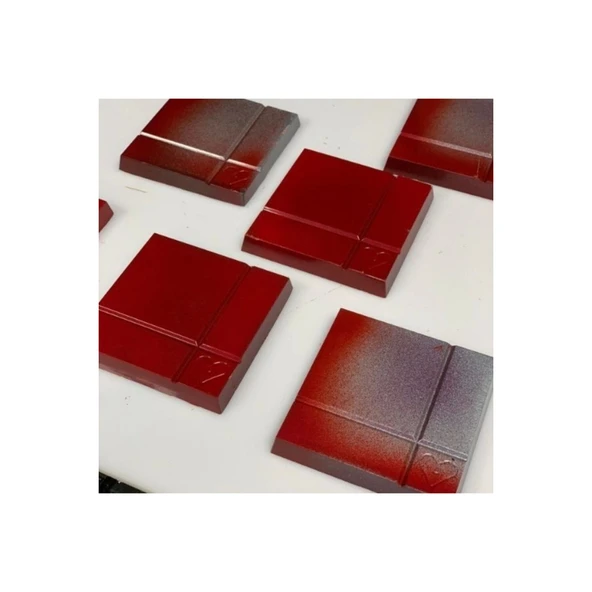 Polikarbon Kare Tablet Çikolata Kalıbı 80 gr | Cm-3840 ürün görseli 1