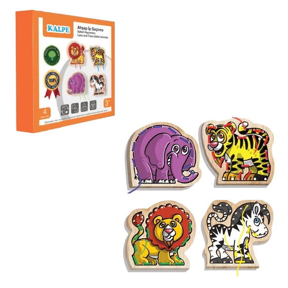 KAL-1019-1020 Chiva, Ahşap İp Geçirme- Safari Hayvanlar ürün görseli 1