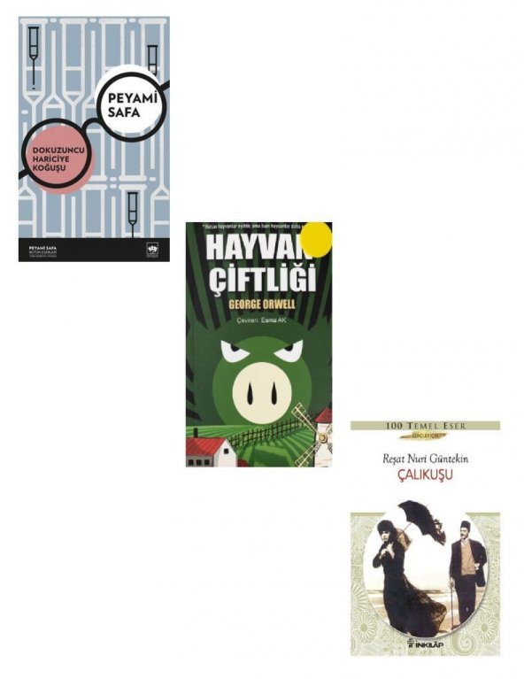 Hayvan Çiftliği + Dokuzuncu Hariciye + Çalıkuşu Gençler İçin (3 Kitap) ürün görseli 1