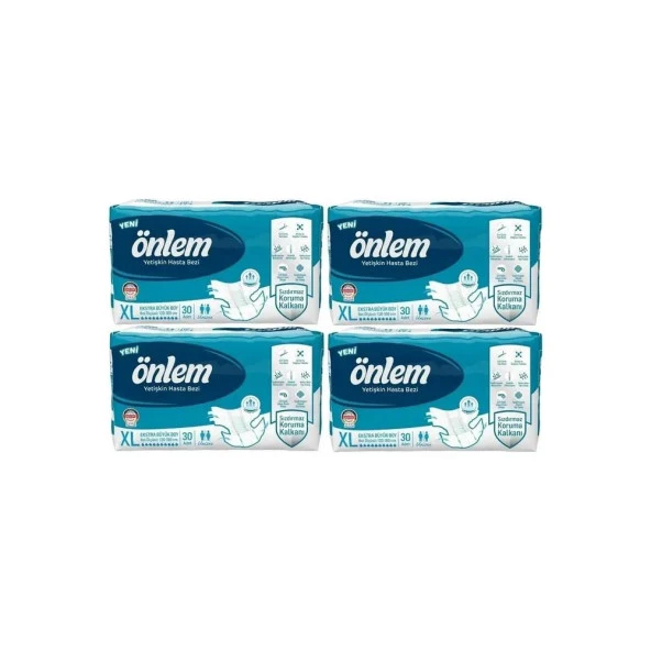Önlem 120 Adet Ekstra Büyük  X Large Tekstil Yüzey Belbantlı Hasta Bezi ürün görseli 1