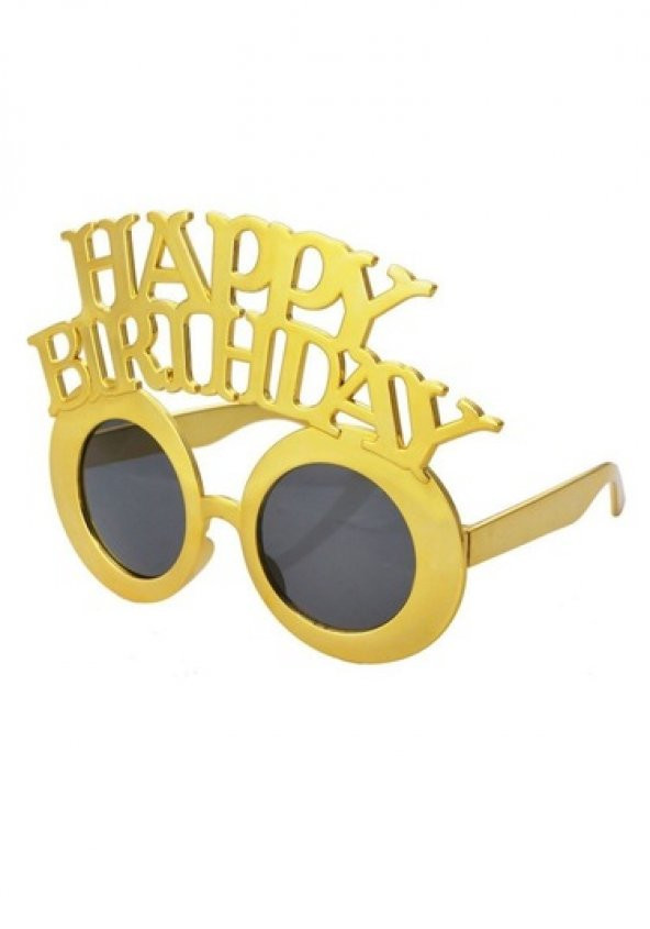 Parti Gözlük Gold Happy Bırthday ürün görseli 1