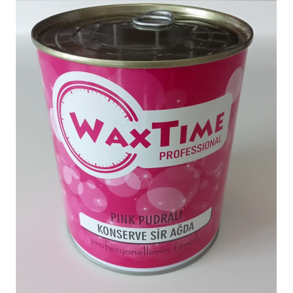 WAXTIME Professional Konserve Sir Ağda PINK PUDRALI 800 ml. HASSAS CİLTLER İÇİN ürün görseli 1