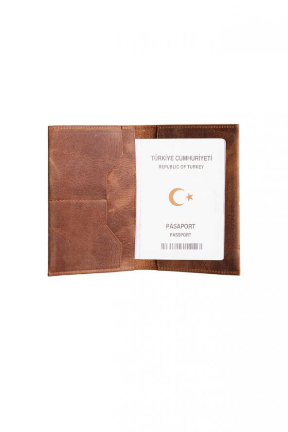 Antik Taba Pasaport Kılıfı - Resim 3