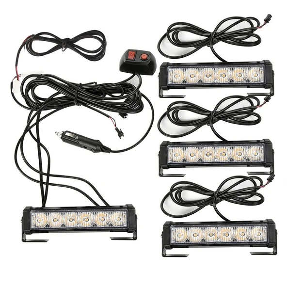 Space Çakar Lamba Powerledli 4lü sarı sarı-beyaz beyaz 12-24V / LAPA196 ürün görseli 1