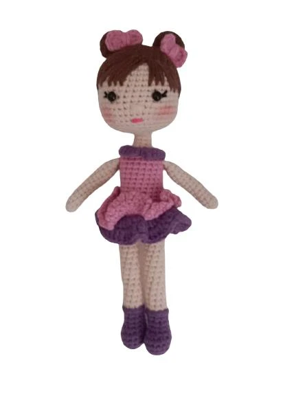 Minyatür Ayşe Bebek Amigurumi Organik Oyuncak ürün görseli 1