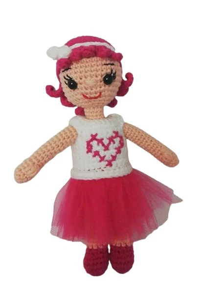 Minyatür Pamuk Şeker Bebek Amigurumi Organik Oyuncak ürün görseli 1