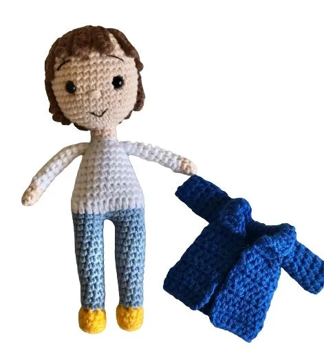 Minyatür Minihan Bebek Amigurumi Organik Oyuncak ürün görseli 1