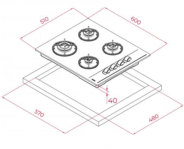 Teka Gbe 64002 Kbc Bk(E4) Siyah Cam Ocak - Resim 6