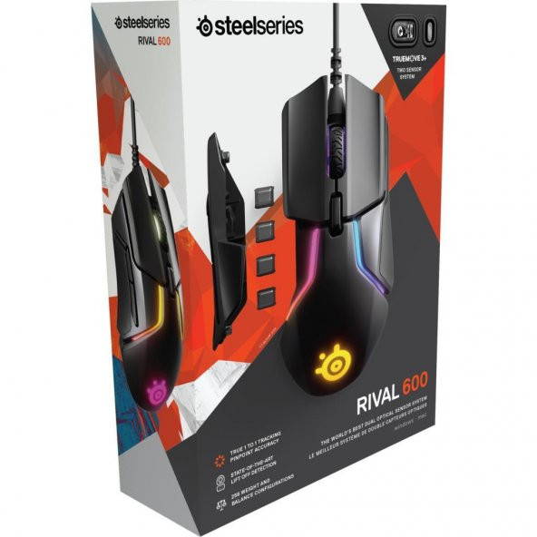 SteelSeries Rival 600 RGB Kablolu Optik Oyuncu Mouse Teşhir - Resim 5