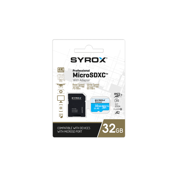 Professional MicroSDXC With Adapter Read Speed 70MBs Write Speed 60MBs 32GB - Resim 3