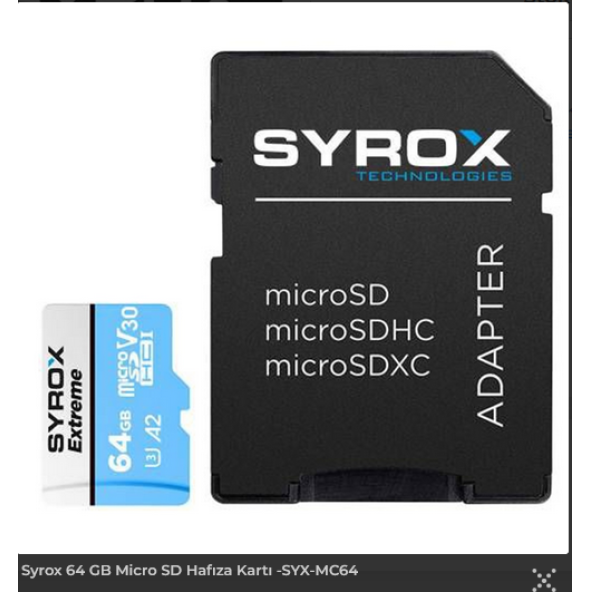 Professional MicroSDXC With Adapter Read Speed 70MBs Write Speed 60MBs 64GB ürün görseli 1