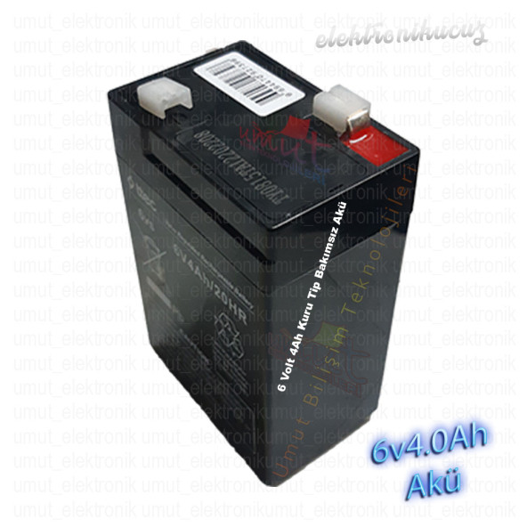6V 4Ah Akü - 6v Volt 4ah 4 Amper 6 Volt Bakımsız Kuru Akü Üretimi Yeni - HHM - ürün görseli 1