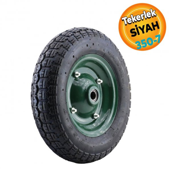 MGM El Araba Arabası Tekeri Tekerleği Havalı Bilyalı Yeşil Jant Siyah350x70 ürün görseli 1