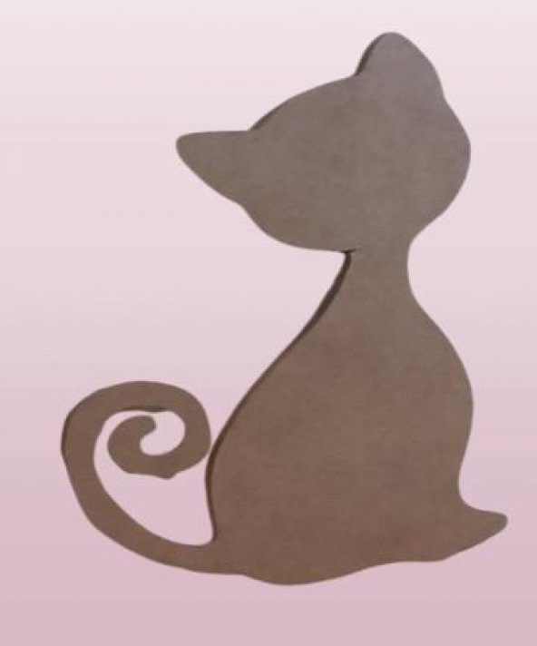Hobi Adn 90227 Dekoratif Pano Kedi CNC Kesim Ahşap HAM MDF MODEL  El Yapım ürün görseli 1