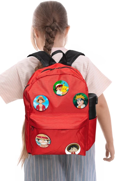 Perlotus Çizgi Film Patch Pokemon Karakter Okul Çocuk Sırt Çantası ürün görseli 1