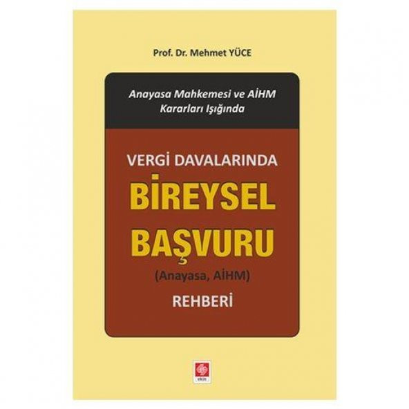 Vergi Davalarında Bireysel Başvuru Rehberi Mehmet Yüce ürün görseli 1