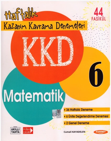 KURMAY 6.SINIF MATEMATİK KAZANIM KAVRAMA DENEMELERİ ürün görseli 1