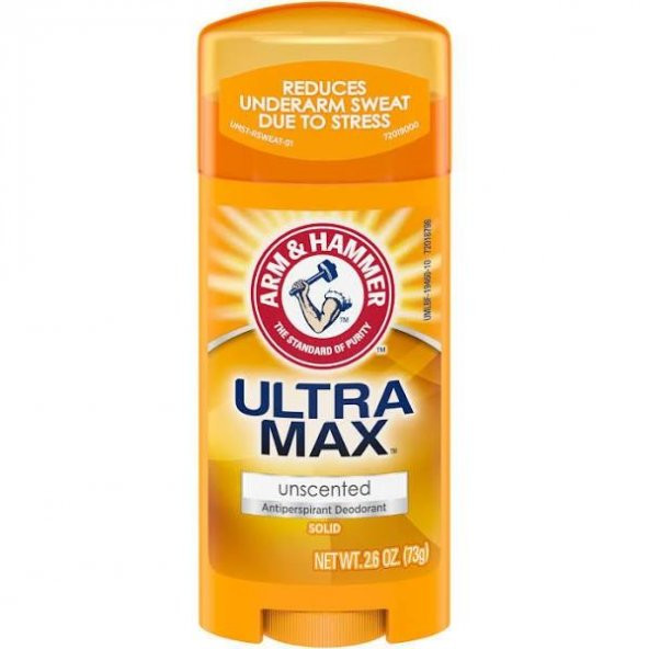 Arm Hammer Ultra Max Unscented Antiperspirant Deodorant Stick 73 gr ürün görseli 1