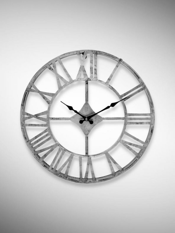 Galaxy DM30-GK Serisi Roma Rakamlı Metal Duvar Saati Gri 30 CM ürün görseli 1