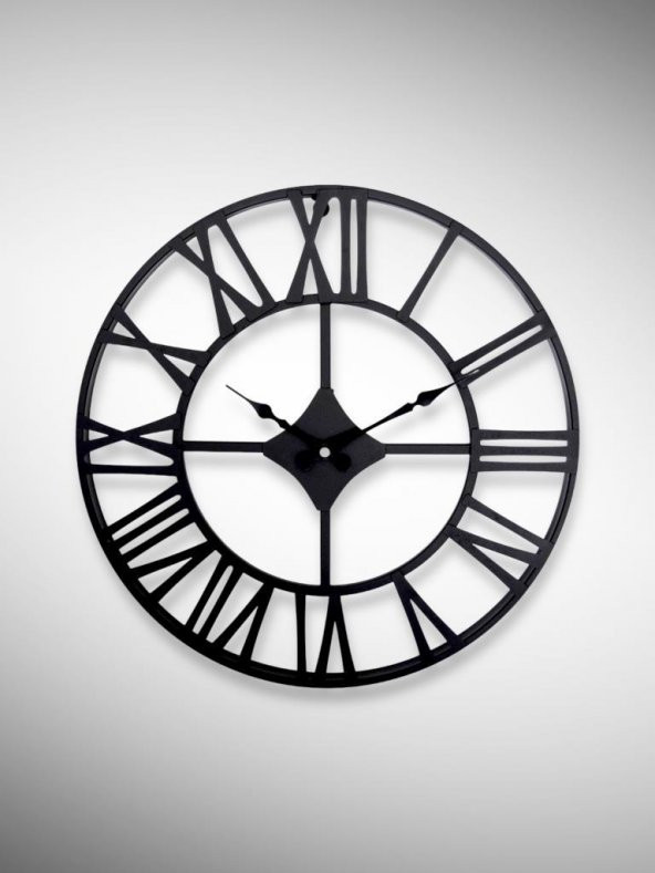 Galaxy DM30 Serisi Roma Rakamlı Metal Duvar Saati Siyah 30 CM ürün görseli 1