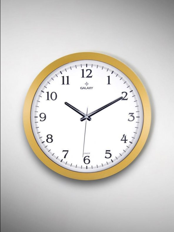 Galaxy 1964-K Serisi Lüx Premium Klasik Ofis ve Duvar Saati 35 CM Gold ürün görseli 1