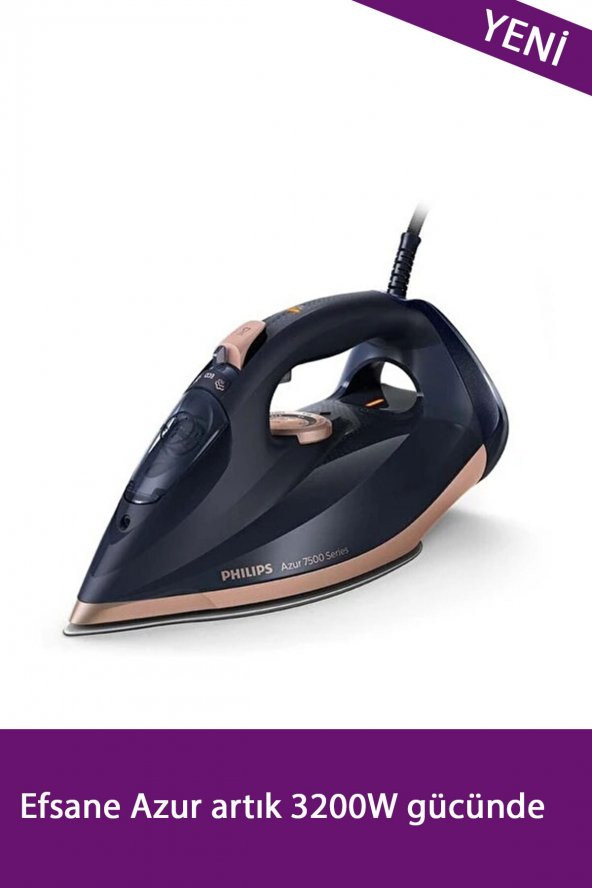 Philips Azur DST7510/80 7500 Serisi 3200 W Buharlı Ütü ürün görseli 1