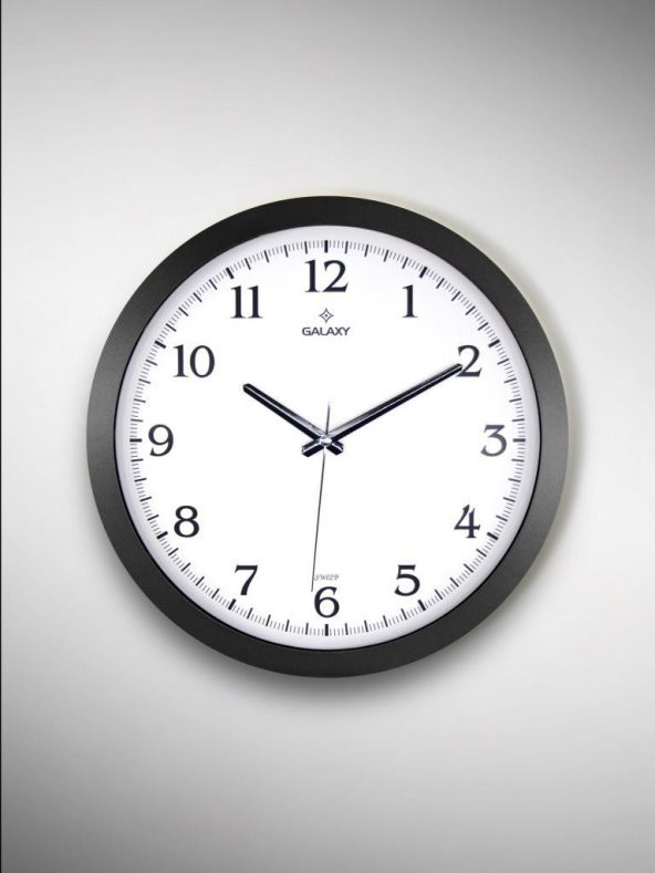 Galaxy 1964-K Serisi Lüx Premium Klasik Ofis ve Duvar Saati 35 CM Siyah ürün görseli 1