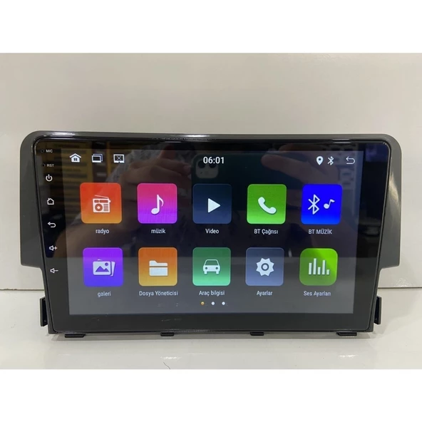 HONDA CİVİC FC5 ANDROİD 14 2-32 MULTİMEDYA CARPLAY-KAMERA-IPS ürün görseli 1