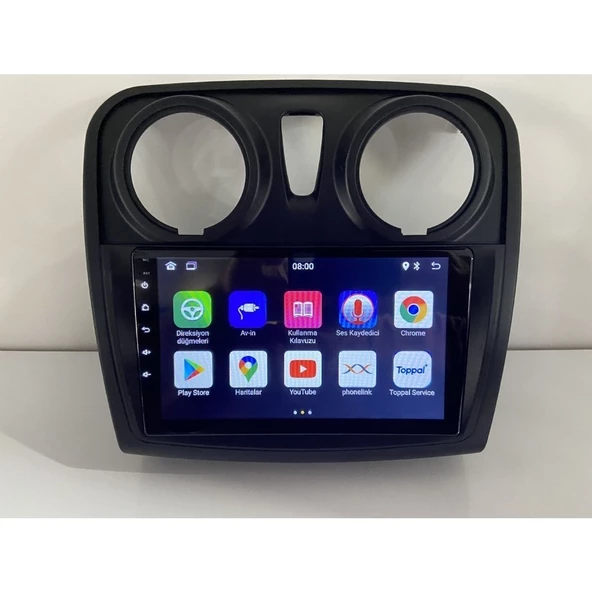 DACIA SANDERO ANDROİD 2-32 MULTİMEDYA CARPLAY-KAMERA-IPS EKRAN ürün görseli 1