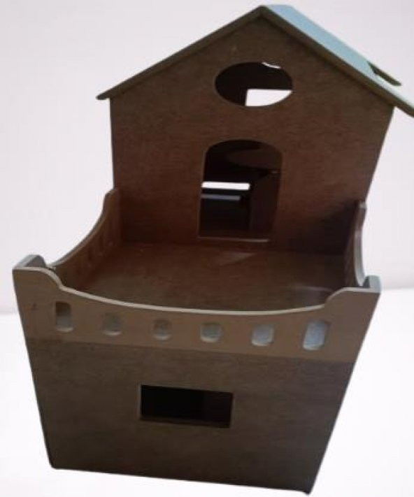 Hobi Adn 90231 Dekoratif Çocuk Oyuncak Ev Ahşap MDF HAM CNC Kesim El Yapım ürün görseli 1