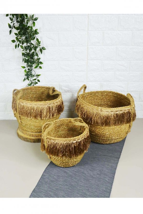 Native - 3 Lü Hasır Sele Püsküllü ürün görseli 1