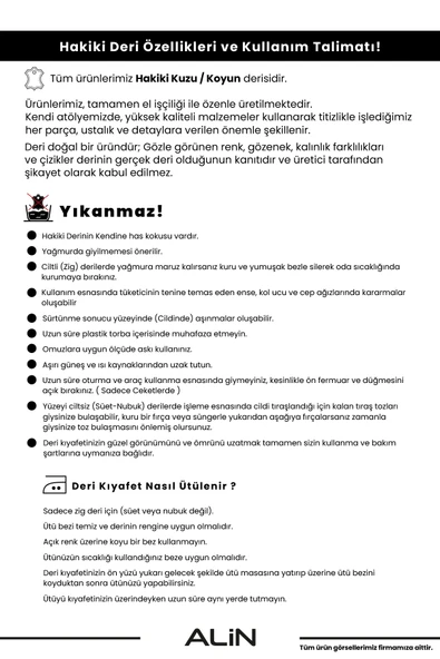 Melody Fit Kesim Hakiki Deri Ceket Kadın - Resim 6
