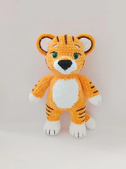 Sevimli Kaplan Amigurumi Organik Oyuncak ürün görseli 1