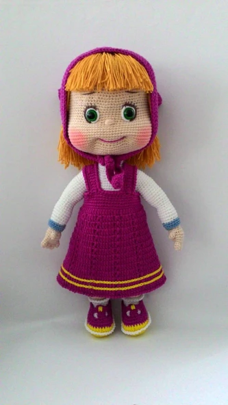 Maşa Bebek Amigurumi Organik Oyuncak ürün görseli 1