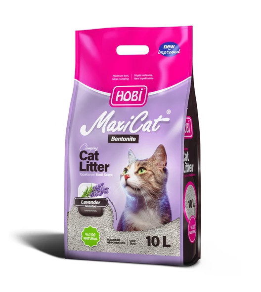 Hobi Maxicat Lavanta Kokulu Bentonit Kedi Kumu 10 Litre ürün görseli 1