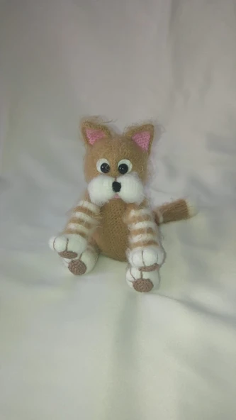 Sevimli Kedi Amigurumi Organik Oyuncak ürün görseli 1