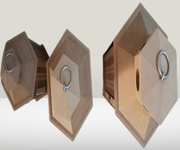 Hobi Adn 90235 Dekoratif Fenerlik 3lü Set MDF HAM CNC Kesim Oyma Nakış El Yapımı ürün görseli 1