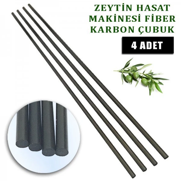 Zeytin Hasat Makinesı Karbon Fiber Çubuk  5 mm Düz 4 Adet ürün görseli 1
