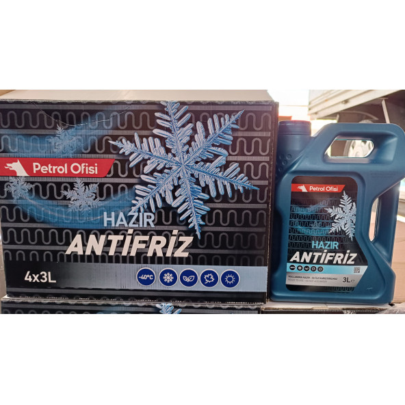 Petrol Ofisi Hazır Antifriz 3 lt x 4 adet (koli) ürün görseli 1
