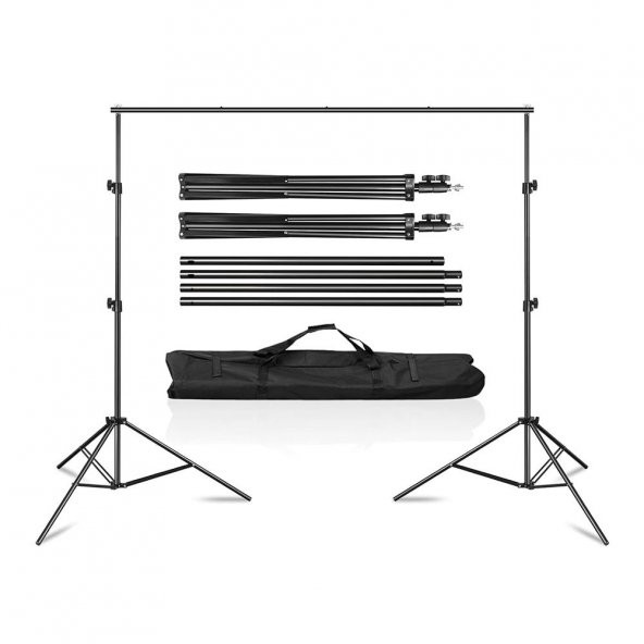 Cazipshop 2x3m Fon Standı Background Fon Perde Için Stand 2x3m fon standı ürün görseli 1