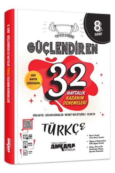 8. Sınıf Güçlendiren 32 Haftalık Türkçe Kazanım ürün görseli 1